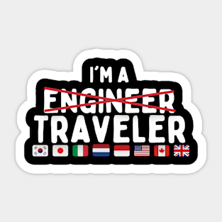 Engineer & Traveler Sticker